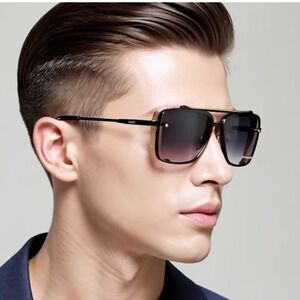 Sunglasses Steampunk Design‎ Square Frame Men's Fashion Elegant Luxury Outdoor